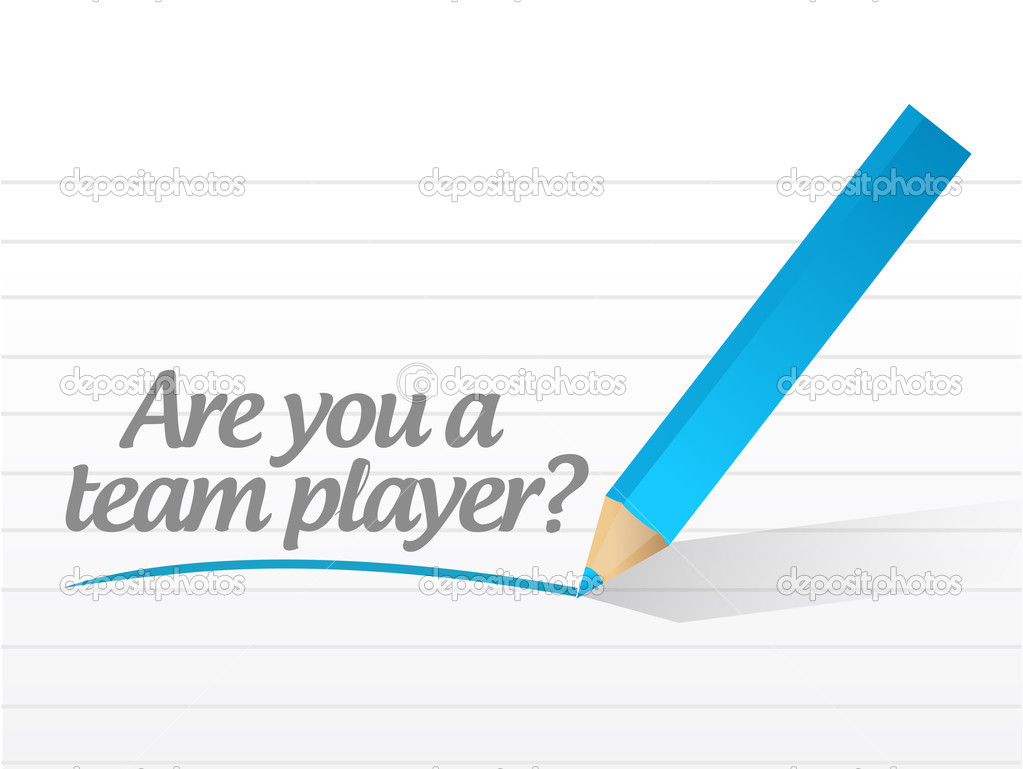 are you a team player message illustration