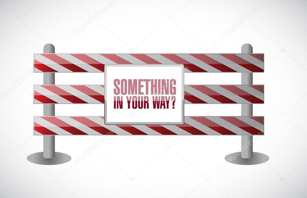 something in your way barrier illustration