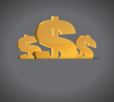 Doları semboller ve pocket illüstrasyon tasarımı