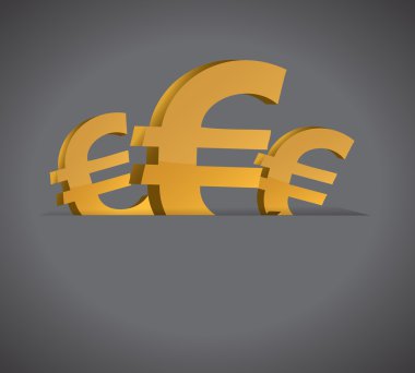 Euro semboller ve pocket illüstrasyon tasarımı