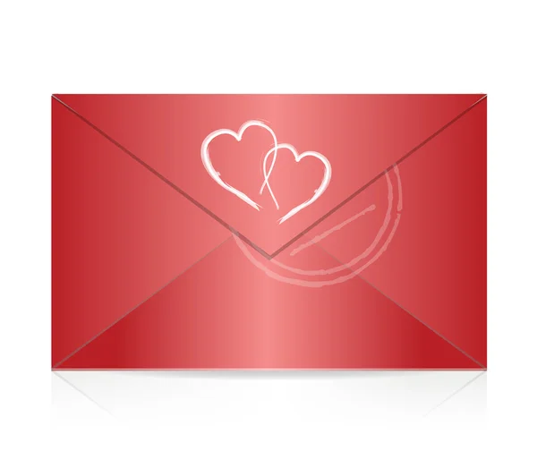 Design de ilustração envelope vermelho — Fotografia de Stock
