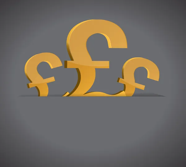 Pound symbols and pocket illustration design — Stock Photo, Image