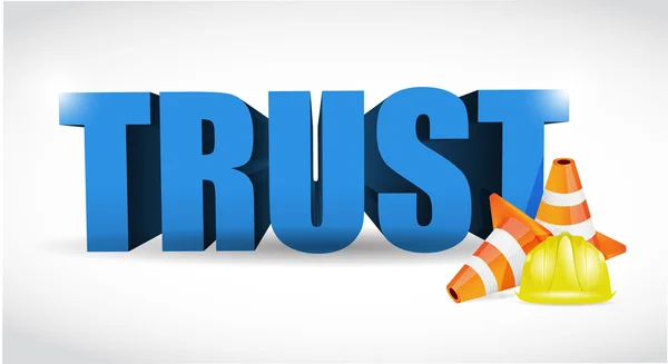 Trust under construction illustration design — Stock Photo, Image