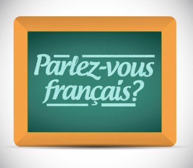 Fransızca konuşabiliyor. Fransızca yazılmış
