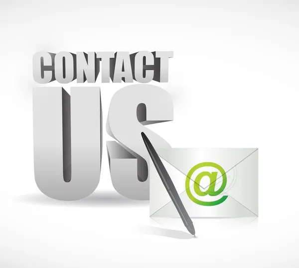 Contacte-nos envelope e sinal ilustração design — Fotografia de Stock