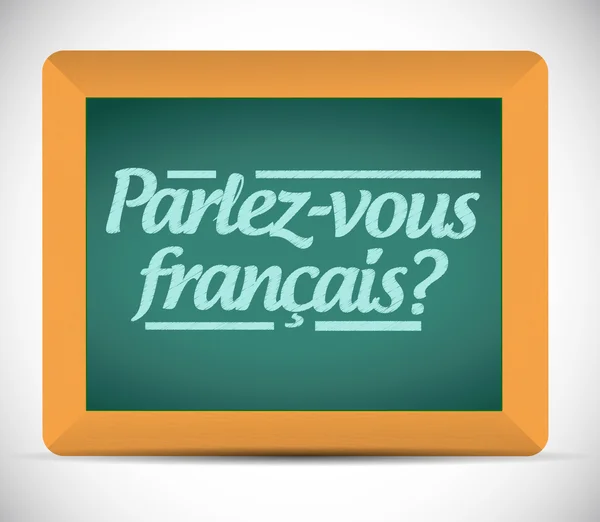 Μιλάτε γαλλικά. γραμμένο στα γαλλικά — Φωτογραφία Αρχείου