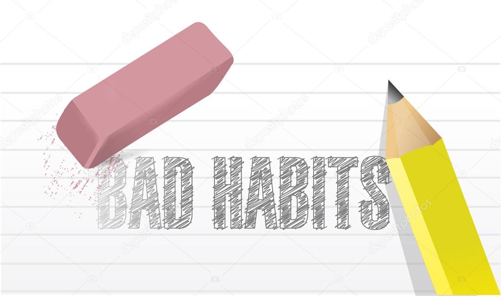 erase bad habits illustration design