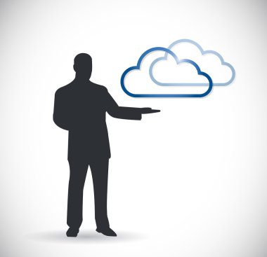 bulut bilgi işlem sunu illüstrasyon tasarımı
