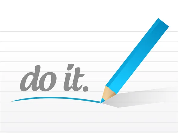 Do it message illustration design — Stock Photo, Image