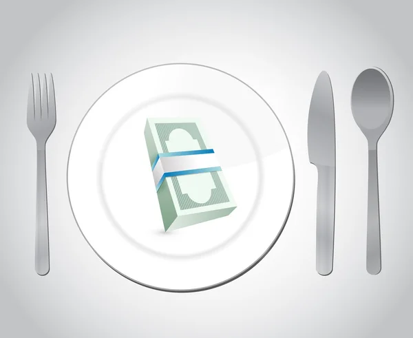 Restaurante dinero ilustración diseño — Foto de Stock