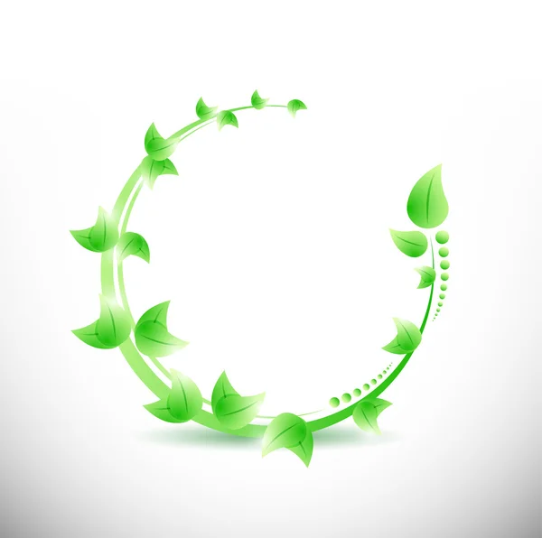 Folhas verdes ilustração design — Fotografia de Stock