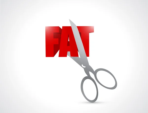 Cutting a fat illustration design — Stock Photo, Image