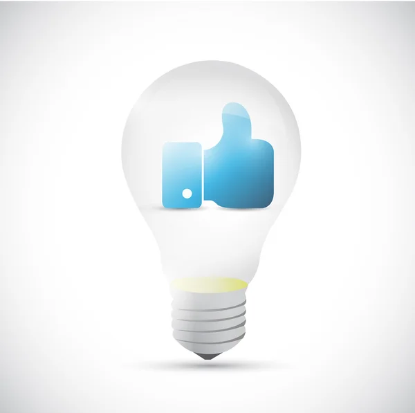 Light bulb och gillar hand illustration design — Stockfoto