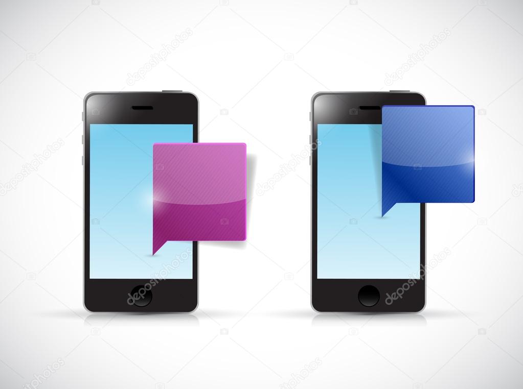 smartphones communication illustration design