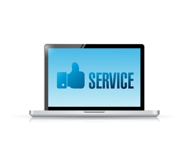 Laptop und wie Service Illustration Design — Stockfoto