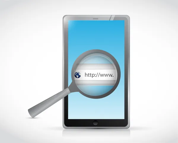 Tablet search bar online illustration design — Stock Photo, Image