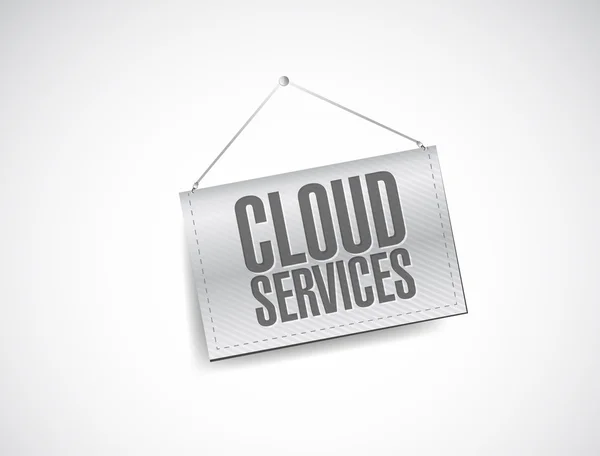 Cloud services banner sign illustration design — Stock Photo, Image