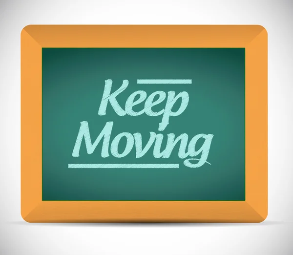 Keep moving chalkboard illustration design — Stock Photo, Image