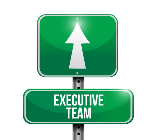 Executive team road sign illustration design — Stock Photo, Image