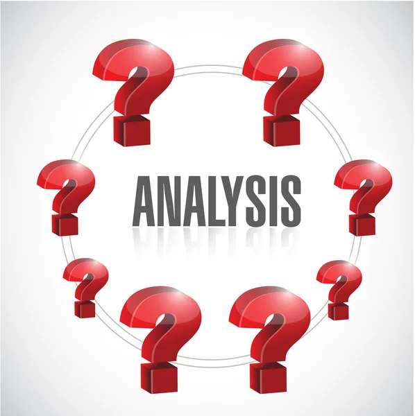 Analysis to questions illustration design — Stock Photo, Image