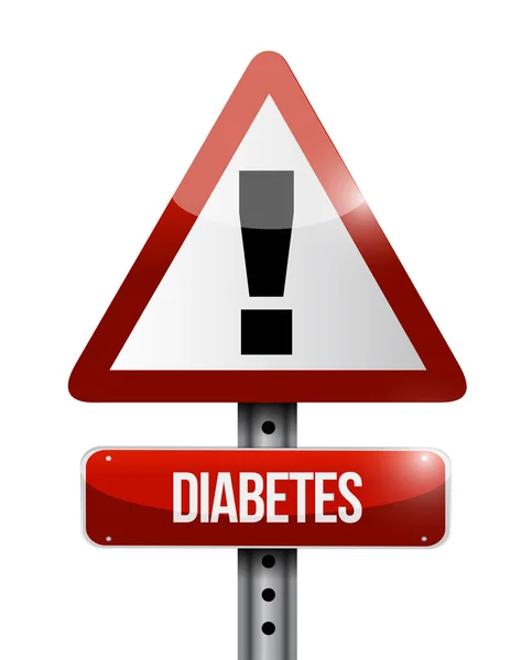 Diabetes señalización vial ilustración diseño —  Fotos de Stock