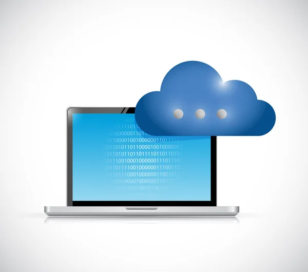 Computação em nuvem ilustração conexão de computação — Fotografia de Stock