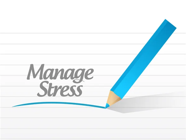 Gestionar el diseño de ilustración de mensajes de estrés — Foto de Stock