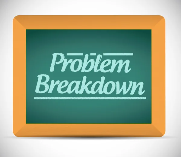 Problem breakdown message on a chalkboard. — Stock Photo, Image