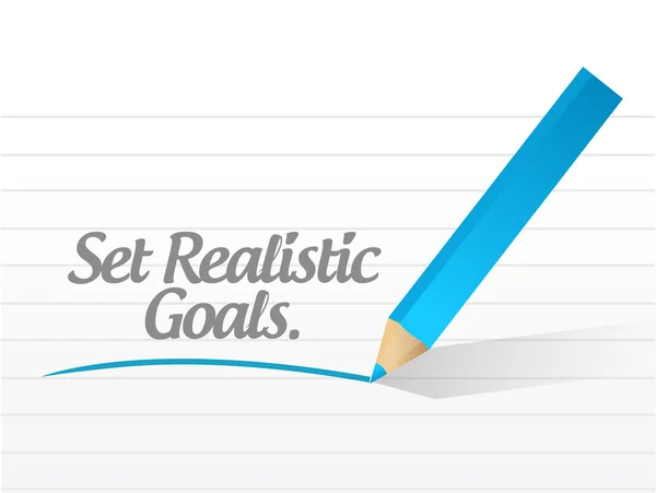 Set realistic goals message illustration design — Stock Photo, Image