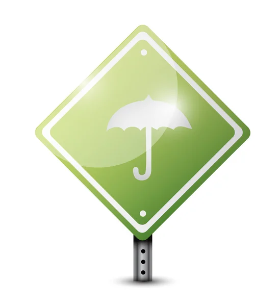 Schirm grünes Zeichen Illustration Design — Stockfoto