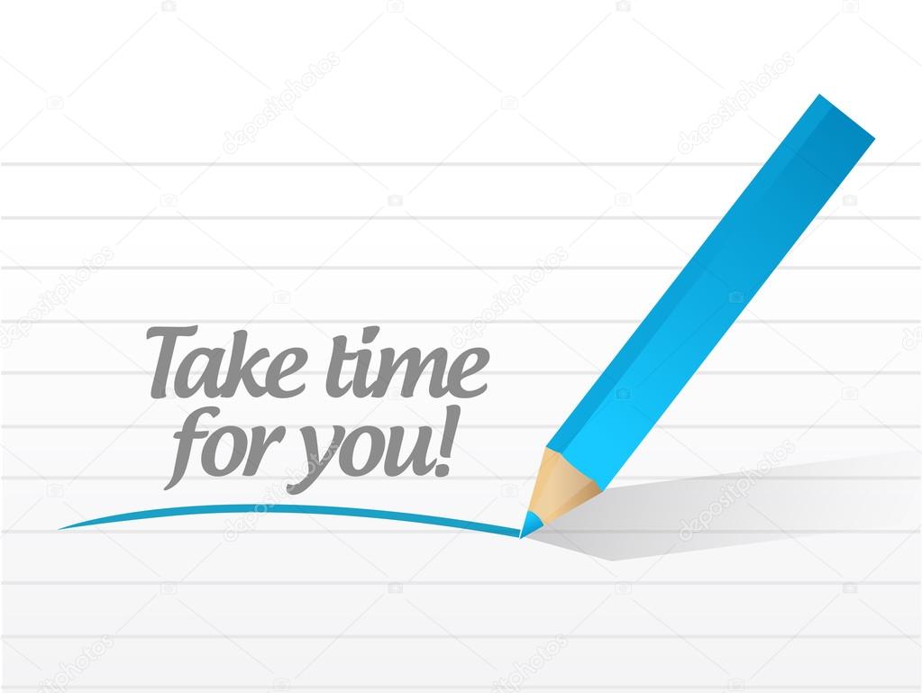 take time for you message illustration design