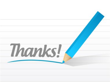 çizimde tasarım teşekkür mesajı