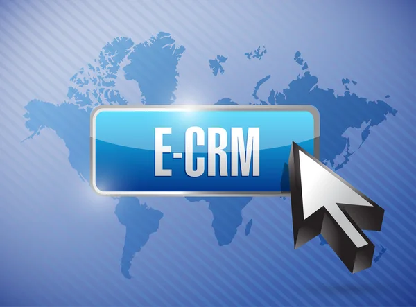 E crm düğmesi illüstrasyon tasarımı — Stok fotoğraf