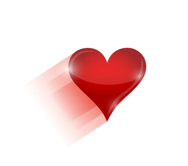 Moving heart illustration design — Stock Photo, Image