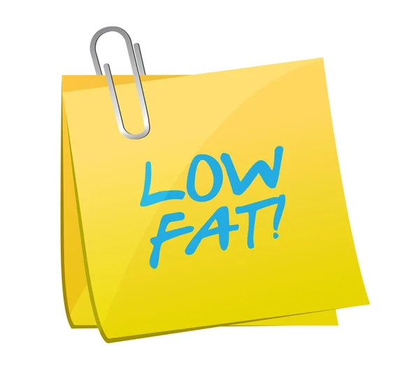 Low fat post illustration design — Stock Photo, Image