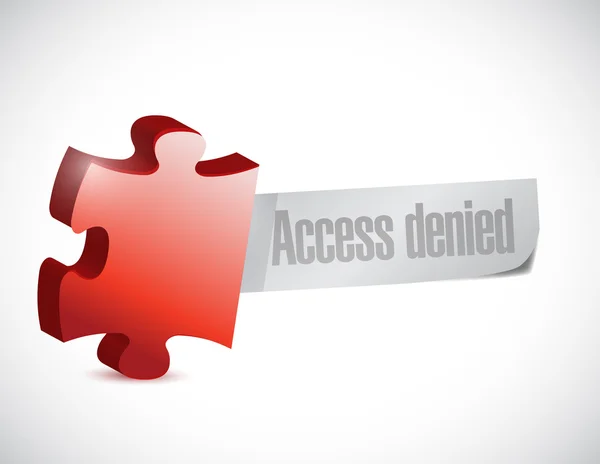 Access denied puzzle piece illustration design — Stock Photo, Image