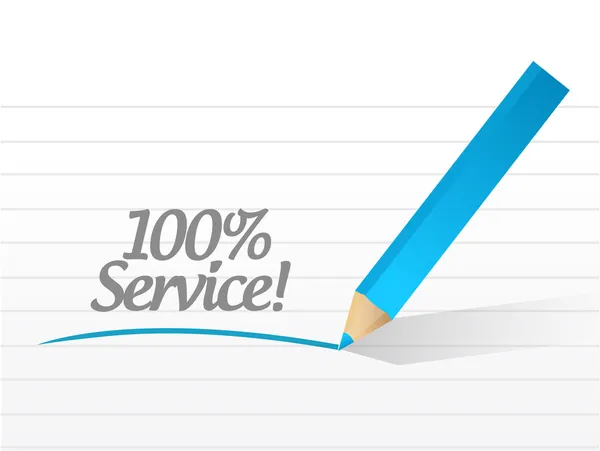 100 percent service message illustration — Stock Photo, Image