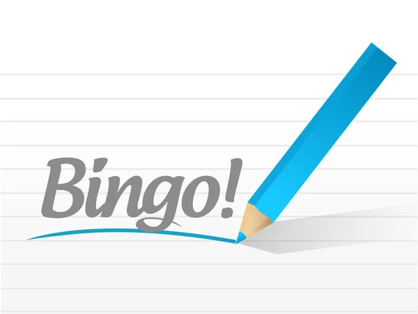 Bingo μήνυμα εικονογράφηση σχεδιασμός — Φωτογραφία Αρχείου