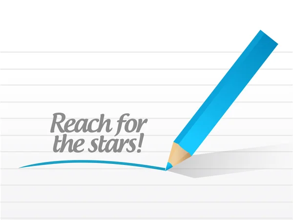Reach for the stars message illustration design — Stock Photo, Image