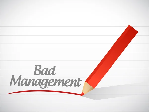 Bad management message illustration design — Stock Photo, Image