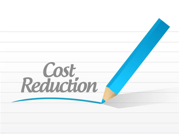 Cost reduction message illustration design — Stock Photo, Image