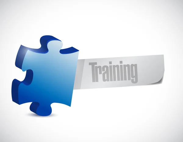 Puzzle piece training sign illustration design — Stock Photo, Image