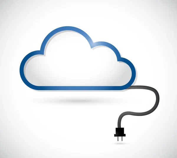 Cloud en kabel verbinding. afbeelding ontwerp — Stockfoto