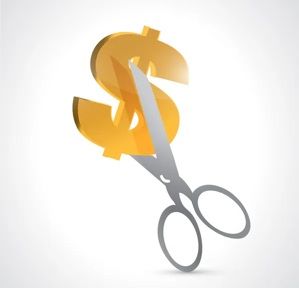 Cut dollar prices. concept illustration design — Stock Photo, Image