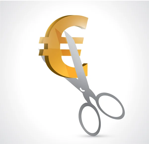 Réduire les prix de l'euro. concept illustration design — Photo