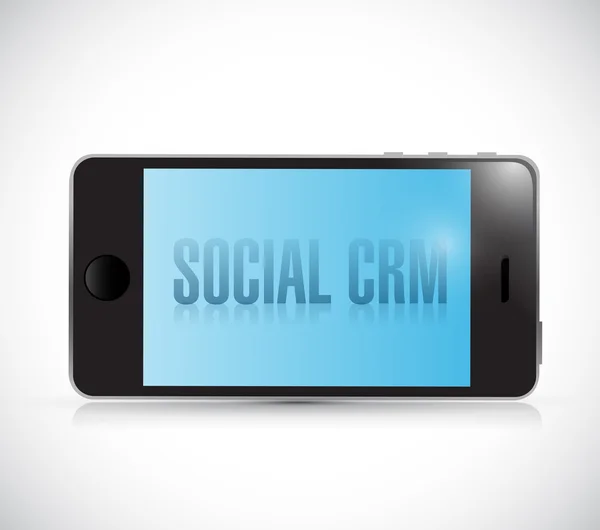 Social crm telefon meddelande illustration design — Stockfoto
