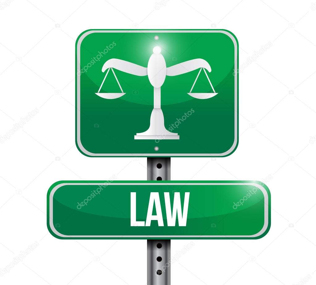law road sign illustration design