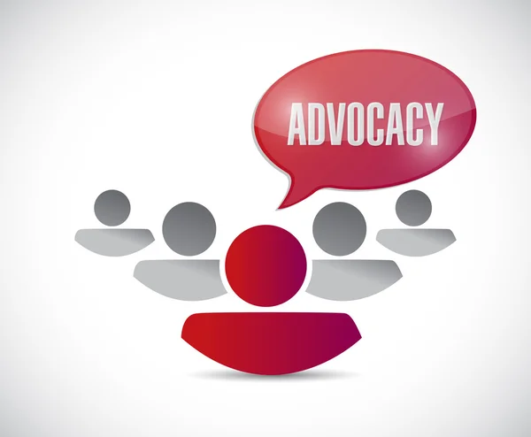 Advocacy message and team illustration — Stock Photo, Image