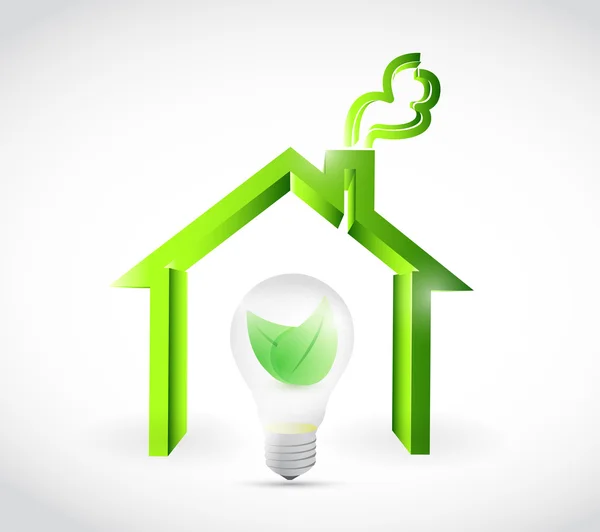 Eco energia home illustrazione design — Foto Stock