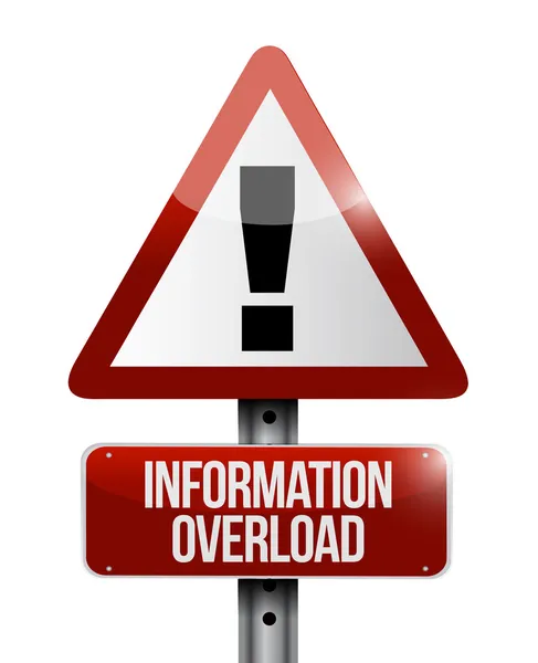 Information overload Varning tecken illustration — Stockfoto